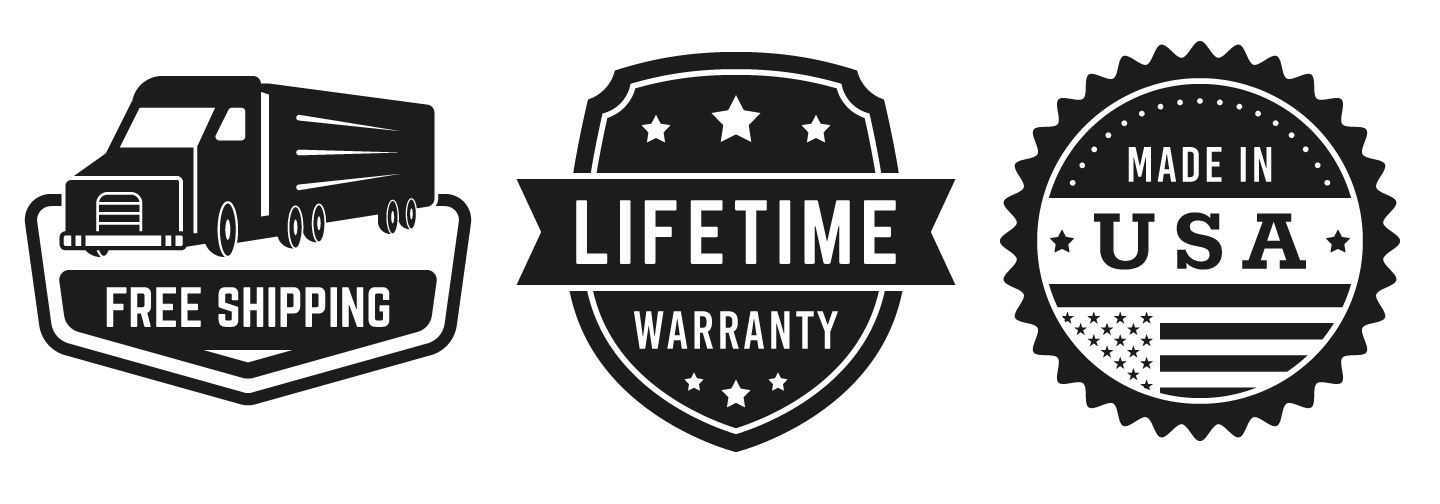 free shipping - lifetime warranty - made in usa